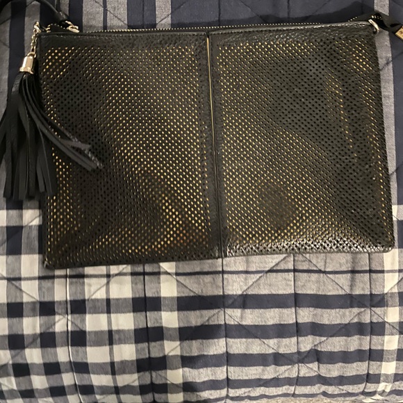 Black clutch with gold accent - Picture 3 of 4